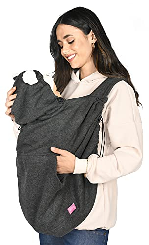 MijaCulture Tragecover, Universal Bezug für alle Babytragen und Tragetücher Baby Carrier Cape 4129 (Graphite)