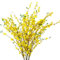 Sggvecsy Künstliche Orchideen Blumen 4 Stück künstliche Seide Orchideen Blumen künstliche lange Stiel Blumen in Großpackung Orquideas Blumen Blumenstrauß gelbe Forsythie Zweige für Zuhause Hochzeit