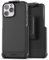 Encased Thin Armor Designed for iPhone 14 Pro Max Belt Clip Case, Slim Fit Phone Case with Holster (Matte Black)