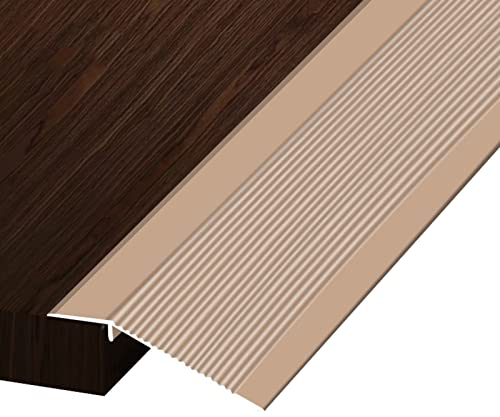 DOGOU Übergangsprofil Abdeckleisten Aluminium-Teppichverkleidung Türschwelle, Golden Floor Transition Strip für Türen Küche Garage, Kantenleisten mit Einem Höhenunterschied Von 8mm