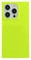 Square Neon Yellow Phone Case Compatible with iPhone 14 Pro Max 6.7 inch,Bright Vibrant Fluorescent Trunk Edge Design Sleek Stylish Trendy Soft Protective Slim Cover(Yellow,iPhone 14promax)