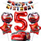 Cars Deko Geburtstag 5 Jahre, Auto Geburtstagsparty Deko, Geburtstagsdeko Auto Jungen, Auto Luftballon 5 Jahre Folienballon Cars Happy Birthday Banner für Kinder Geburtstag Party Dekoration