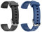 Runlio ID115U, ID115U HR Ersatzbänder, verstellbare Ersatzriemen, Fitness-Tracker ID115U, ID115U HR, nicht für ID115, schwarz + blau