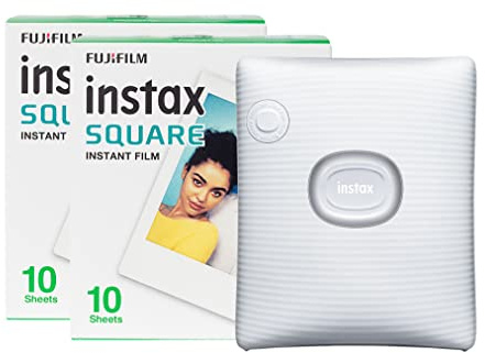 instax Fujifilm Square Link Wireless Smartphone Photo Printer(20 Shots) - White