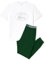 Lacoste Herren 4H1508 Bademantel, Blanc/VERT, L