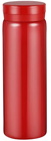 Termos pequeños de acero inoxidable - bonita botella de agua aislada al vacío para bebidas calientes y frías (sin BPA, rojo, 280 ml)