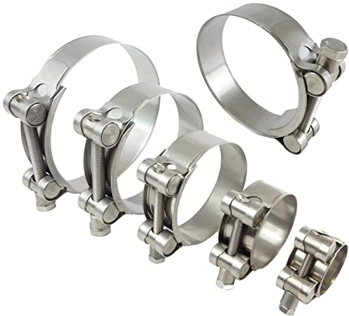 4 Stück Gelenkbolzenschelle Schlauchschelle Ø 48-51mm Heavy-Duty | Edelstahl W4 V2A rostfrei | Grosse Auswahl 17-252mm 1/10/20/50/100er Stück Pack | Edelstahlschelle T-Bolzen Schelle| Premium