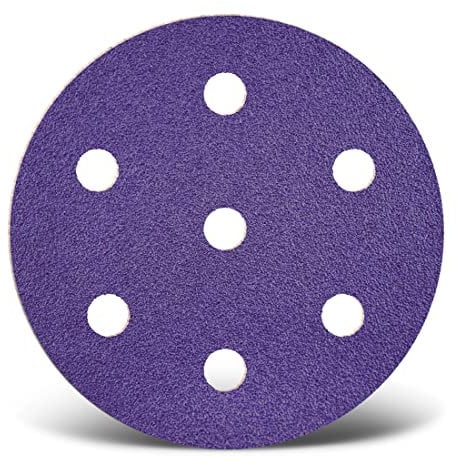 MENZER Titanium HD Klett-Schleifscheiben, 90 mm, 7-Loch, f. Exzenterschleifer, Keramik-Mix (50 Stk.) K2000