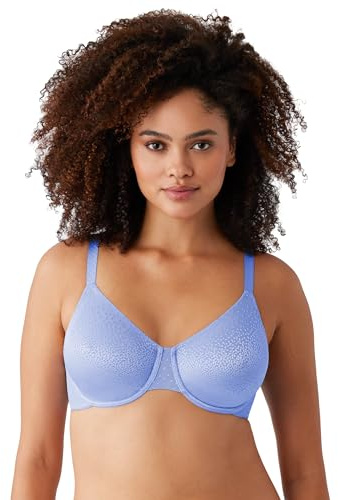 Wacoal Women's Back Appeal Underwire Bra Full Coverage, Opaque, Blue Hydrangea, 40E