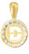 NKlaus Kettenanhänger Buchstabe D 333 Gelb gold 8 Karat 9mm Talisman Amulett Anhänger 14481