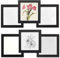 YIYINOE 6er 20x20 cm Quadratisch Bilderrahmen Set,Pappe Bilder Rahmen mit Schutz Kunststoffmembran,Wandmontage Fotogalerie Display für Collage,Fotos,Bilder,Fotorahmen Familie,Schwarz