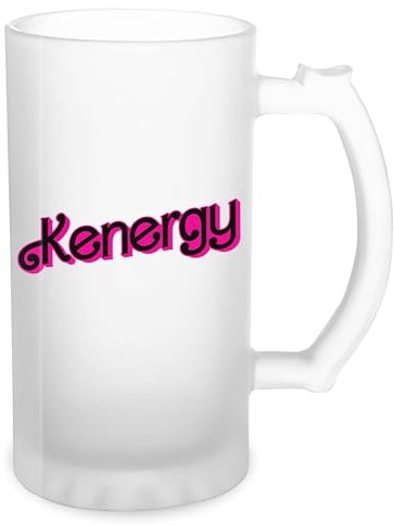 Kenergy Pink Transparent Bierkrug Stein 500ml Tasse