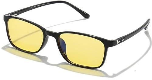 ANRRI Lunettes de conduite de vision nocturne Lunettes anti-radiations pour hommes et femmes Lunettes de nuit anti-éblouissantes HD Lentille jaune
