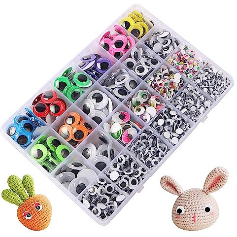 Evember Wackeln Sie die Augen, Aufkleber Wiggle Eye für Handwerk | Dekoration zum Basteln, Weihnachten, Halloween, für Scrapbooking, Innendekoration, Interaktion