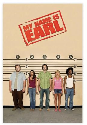 Jdekaec TV-Serie My Name Is Earl Leinwandposter, Wandkunst, Dekordruck, Bild Gemälde für Wohnzimmer, Schlafzimmer, Dekoration, ungerahmt, 30 x 45 cm