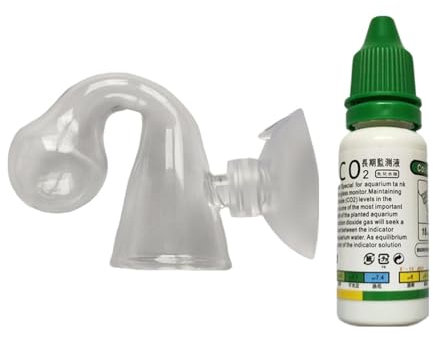 CO2 Drop Checker Solution, Fish Tank CO2 Monitor, Aquarium CO2 Tester Monitor CO2 Glas Drop Checker Aquarium CO2 Detektor für gepflanzte Fischtank, Transparent Aquarium Co2 Kit