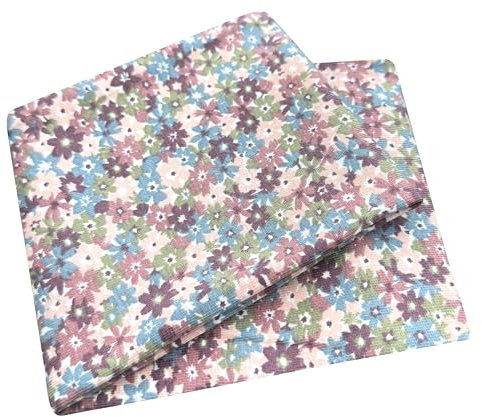 Wollhuhn ÖKO Kinder/Jungen/Mädchen Cooles Elastisches Stirnband/Haarband Bequem Zweilagig Jersey Viele Motive (Blümchen Dark Pastell)