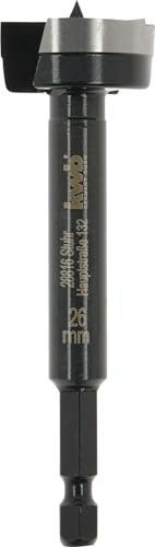kwb Forstnerbohrer, Ø 26 mm, Topfbohrer (für Holz, geschmiedeter Bohrkopf, Spezialanschliff, schnelle, ausrissfreie Bohrlöcher, 4-seitig geschliffene Zentrierspitze, für Akkuschrauber & Bohrmaschinen)