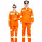 GSJDKN Flame retardant work clothes suit Long Sleeve Coverall Work Overalls Jacket & Pants Long Sleeve Workwear (Orange, L/170)
