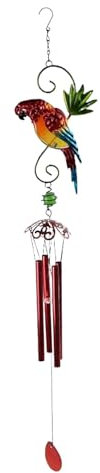 Papageien-Windspiel für den Außenbereich, Vogel-Windspiel für den Außenbereich, dekoratives Papageien-Windspiel, Metall-Andenken für Gartendekoration