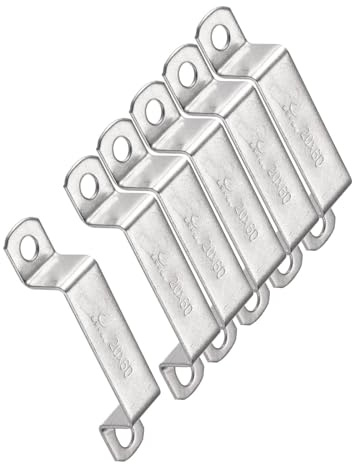 TOP-VIGOR U-förmige Verbindungsstück-Halterung, 18 x 61,5 mm, 304 Edelstahl, für geschlossene Tür, Strebenk und Befestigungsrohr, Draht, 6 Stück