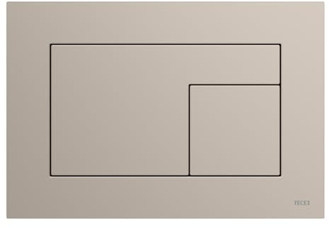TECE WC-Betätigungsplatte TECEvelvet, für Zweimengentechnik, 220x150x5mm, 92407, Farbe: Greige