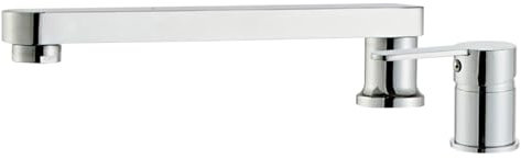 XJTNLB Küchenarmatur Vorfenster Chrom Küchenspüle Einhandmischer 360° Drehbar Vor Fenster Küchenarmatur Spültisch Armatur Vorfenster Wasserhahn-Einspielermodus