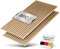 Aeco Sound® - Akustikpaneele aus Holz, 2 Stück x 120x60cm (1,44qm) 2,1cm dick - Wandpaneele aus Akustik-Filz (Grau) & Echtholz-Furnier (Eiche) - 3D Wandverkleidung, Holzpaneele, Schalldämmung