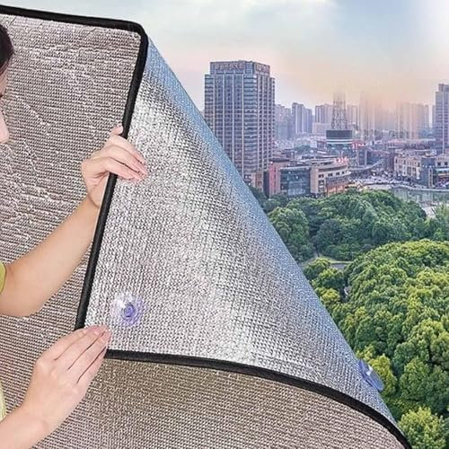 Pellicola Per Finestre Antiriflesso,Pellicola Isolante in Foglio Di Alluminio,Pannello Termoriflettente,Pellicola Riflettente per Vetri Finestre Con Ventosa Pellicola Anti uv,Personalizzabile