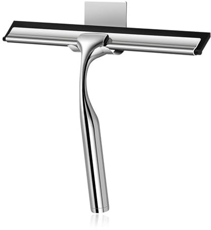 Raclette Douche INOX Raclette Vitre Professionnel Livré avec Un Support De Suspension pour Nettoyer Portes De Douche, Miroirs, Fenêtres, Tables, Le Verre Et Plus Encore