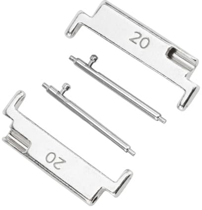 Metal Watch Strip Adapter, Watch Strap Connector Compatible with Spring Bars for Replacement (1 Pair)