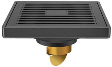 Scarico del bagno tutto in rame scarico a pavimento sifone doccia tubo di scarico wc fognatura lavatrice balcone griglia scarico scarico a pavimento, grigio scuro, 10 * 10cm
