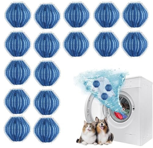 16 Pcs Pet Hair Remover Washing Machine, Dog Hair Remover Washing Machine, Cat Hair Remover Washing Machine, Washing Machine Hair Catcher, For Laundry Washing, Laundry Balls Set For Pet Hair Removing
