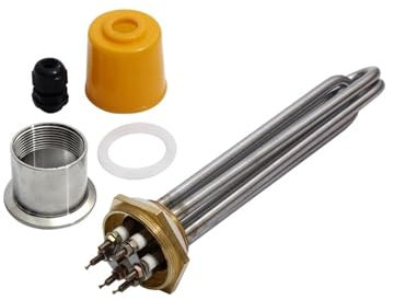 DN40/1.5 Immersion Heater Heating Element For Water Tank 220V 3KW/4.5KW/6KW/9KW/12KW(Grey,295L 9KW 201SS)