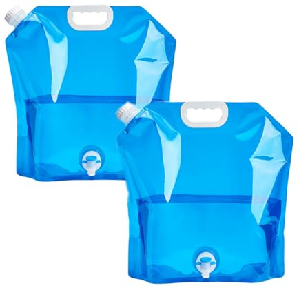 Yuwnd 2 Stück Wasserkanister Faltbar, Faltbarer Wasserkanister, Wasserkanister Camping, Wassertank Camping für Notfallvorsorge Camping und Outdoor-Aktivitäten (10 Liter)