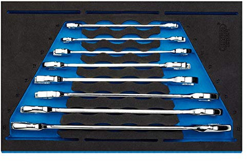 Draper 63524 Open Ended Spanner 8 Piece Set in 1/4 Drawer Eva Insert Tray