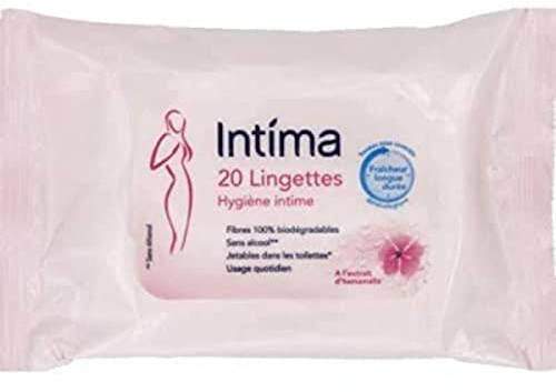 Intima - 20 Lingettes Hygiène Intime - Douceur et Fraîcheur Longue Durée