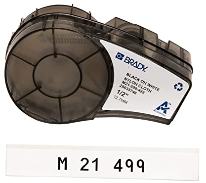 Brady M21-500-499 Tape for Lab Pal, 12.7 mm, White Cloth