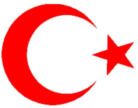 2X Auto Aufkleber Türkei Halbmond TÜRKIYE Car Sticker Turkey (ca. 11x10 cm, Rot)