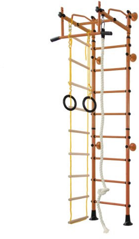 NiroSport Sprossenwand Kinderzimmer M2 Blau Klettergerüst Indoor Kletterwand Turnwand