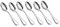 HornTide 6-Piece Tea Spoon Set Dessert Coffee Spoon Flatware Stainless Steel Mirror Polishing 5.5-Inch 14cm