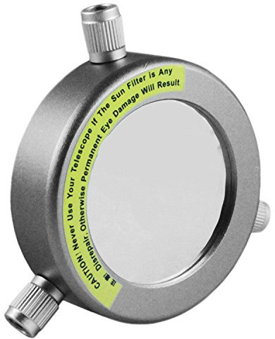 Astromania Deluxe Solar Filter 80mm Adjustable Metal Cap for Telescope Tubes with Outer Diameter from 50mm to 69mm Aperture 55mm - Immediately Start Solar Observing and Our Sun Becomes Within Reach