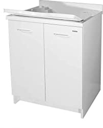 LAVATOIO MONTEGRAPPA EDILLA 60X50 BIANCO MANIGLIA BIANCA CON FONDO ALLUMINIO