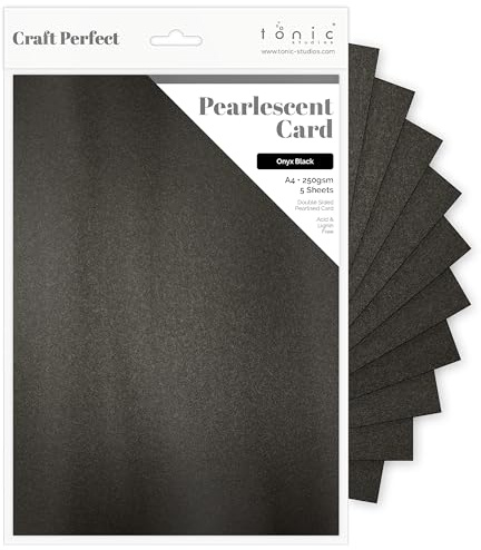 Craft Perfect Pearlescent Card A4, Onyx Black
