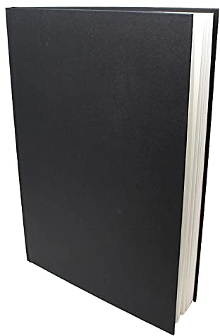 Artway Studio - Gebundenes A3-Skizzenbuch - Hochformat - 80 Seiten/40 Blätter aus 170 gsm Papier - Schwarzes Skizzenbuch mit festem Einband, Schwarz