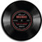 Tapis de souris Record Music noir - Protected - Tapis de souris en forme de disque vinyle - PVC noir