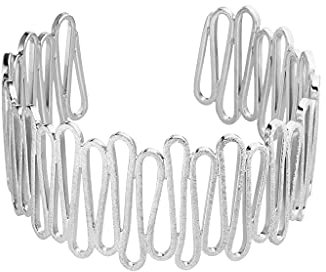 Silber Armreif Goldschmiedearbeit aus Deutschland - filigran - 30 mm breit - Sterling Silber 925 - Damen Armband