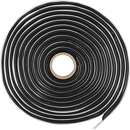 X AUTOHAUX Nastro sigillante butilico da 12 Ft, nastro per fune fonoassorbente per auto, camper, parabrezza, portiera, colore: nero