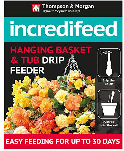 IncrediFeed Hanging Basket & Tub Drip Feeder Quick, Easy to Use for Better Healthy Plant Growth Greener Leaves More Flowers, 1 x 30ml Bottle by Thompson and Morgan (1)