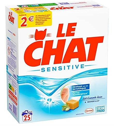 LE CHAT - Poudre Sensitive 25 Lavages - Lot De 2